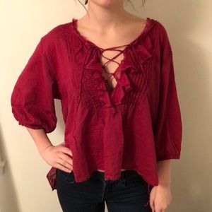 Maroon Blouse